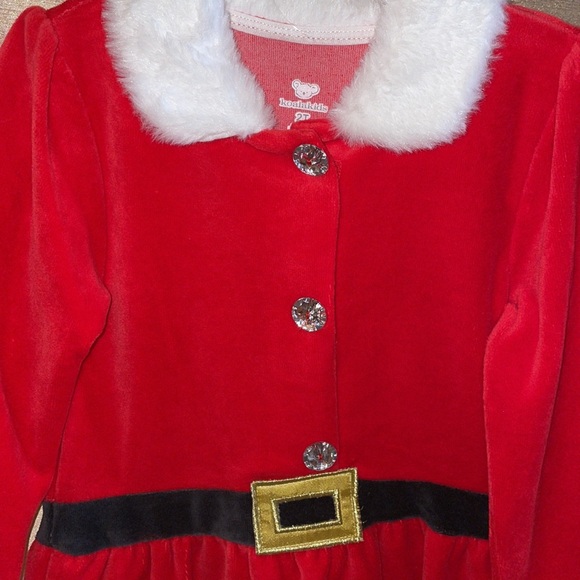 NEW.  Koala Kids Girls size 2T Santa 2 pc. Outfit.  75% cotton 25% polyester. - Picture 5 of 8